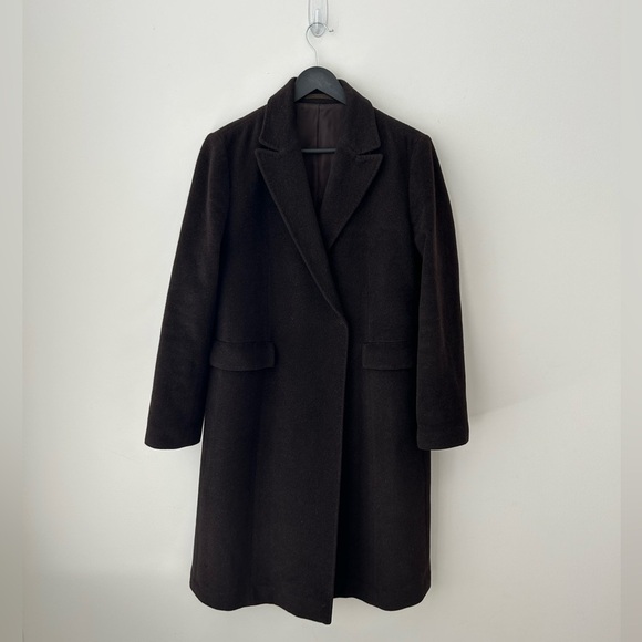 K.T Kyoko Katase Angola wool brown minimalist structured coat - Picture 1 of 15